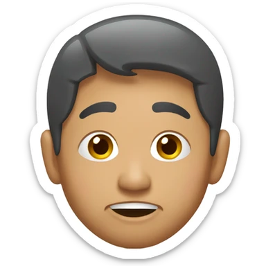 Kyrgyz man have a surprised sticker