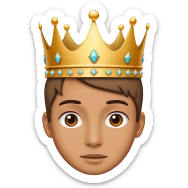 aggiungi una corona sulla testa sticker