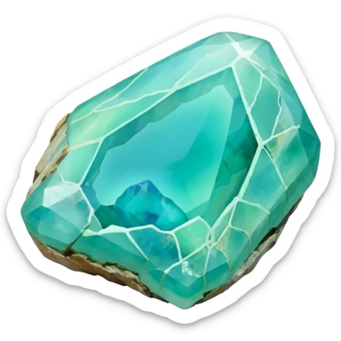 peruvian opal gemstone raw crystal mineral detailed sticker
