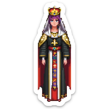 Empress Theodora in Byzantine regalia sticker