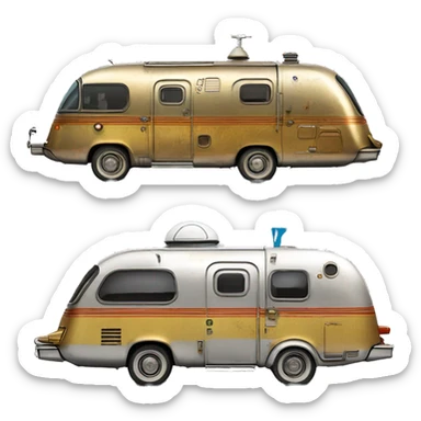  Side shot 1973 caravan C-3PO tarnished from space with rear wing  sticker