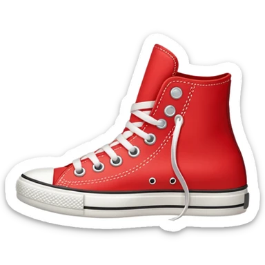 red converse shoe sticker