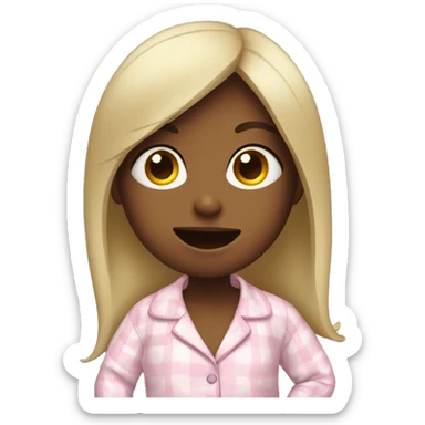 girl singing in her pajamas  sticker