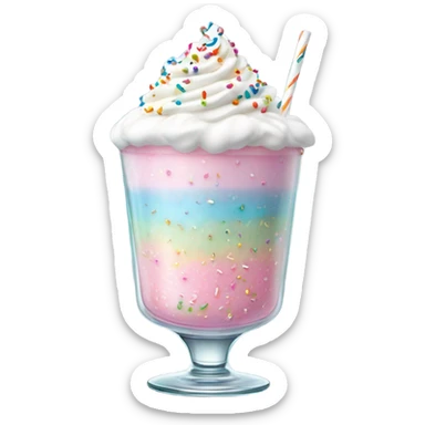 birthday cream drink glass cup sticker