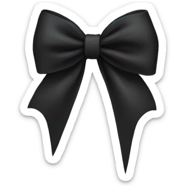 Black bow  sticker