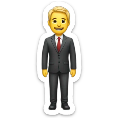 Älterer Mann im Anzug sticker