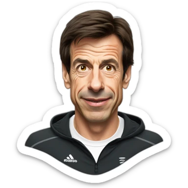 Toto Wolff avec une verrue sur le nez sticker