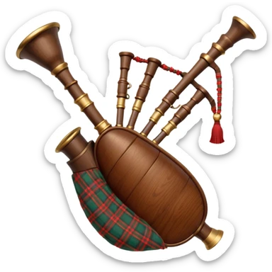 bag pipe instrument scotch sticker