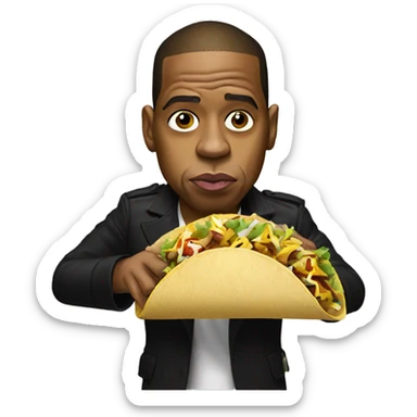 Jay z eating a taco sticker
