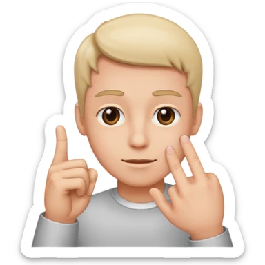 index finger tapping thumb sticker