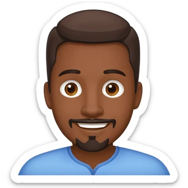 profesor de educacion fisica tez morena con barba candado feliz sticker