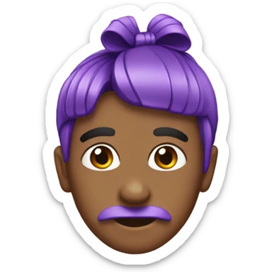 Purple Hair bow sticker