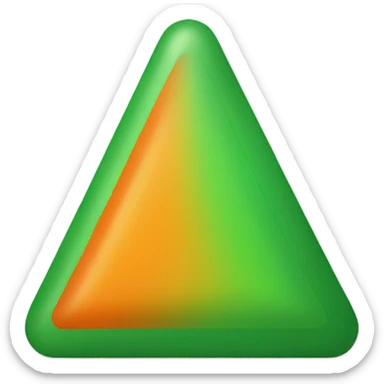 green and orange triangle sticker