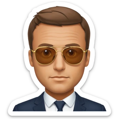 macron lunette de soleil sticker