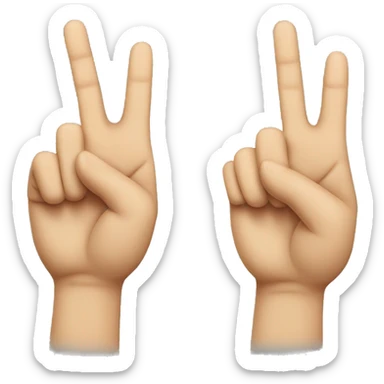 emoji similar to a "rock" had sign, but with index finger, middle finger, and little finger pointing out sticker