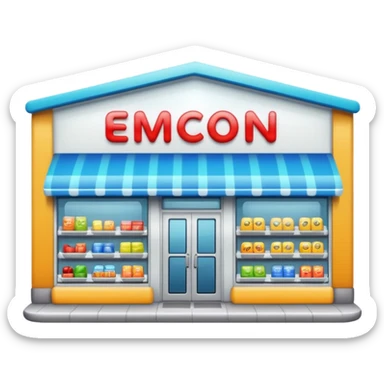 create a supermarket shop front sticker