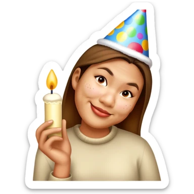 Add birthday hat sticker