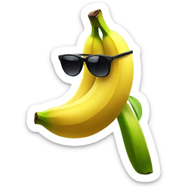 Banana with sunglasses  sticker