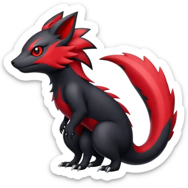 Salandit-Zorua-hybrid (full body) sticker