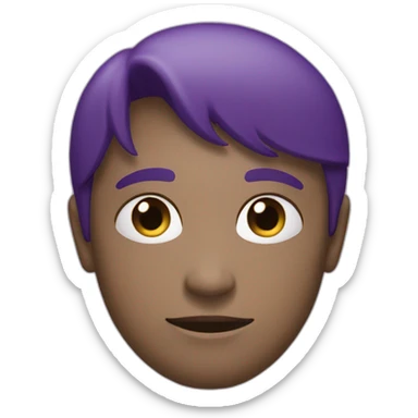 two purple circles on top of each other the one on the bottom is dark purple, the one on the top is light purple, they overlap each other and the color of the overlap is medium purple sticker