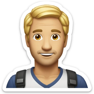 man a hear crepe sticker