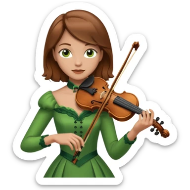 GREEN HULK FEMALE VIOLINIST sticker