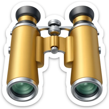 silver binoculars sticker