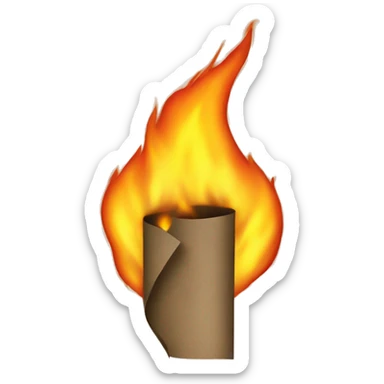 paper burning sticker