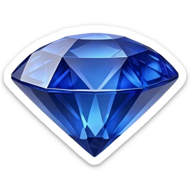 Cinematic Realistic Sapphire Emoji, Deep blue and stunning, with smooth, polished facets that gleam with a vibrant intensity. The deep blue hue reflects light in mesmerizing patterns, and a soft, glowing aura adds to the precious, regal nature of the gemstone. Soft glowing outline, capturing the essence of wisdom and royalty in a dazzling sapphire. sticker
