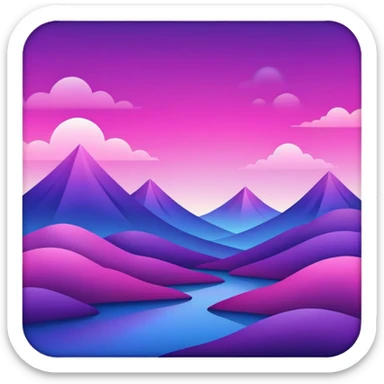 Royal Purple-Magenta-Violet-Indigo-Pink-gradient Aesthetic Scenery Deco sticker