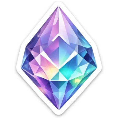 magic alien cosmic crystal sticker