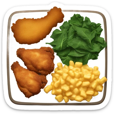 A plate of soul food sticker