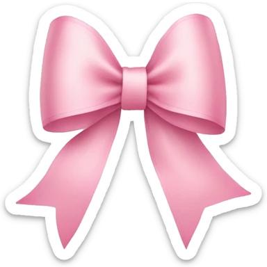 light pink ribbon bow sticker