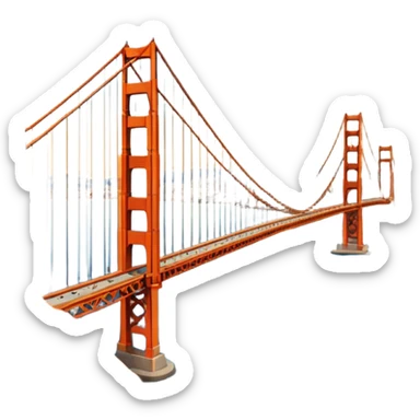 Golden Gate Bridge 🌉 in frame sticker
