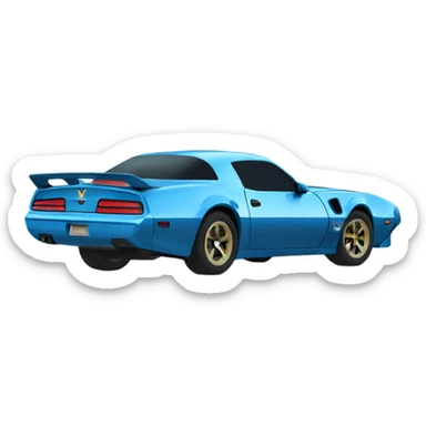 Blue trans am side sticker