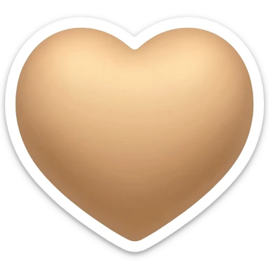 Beige heart sticker