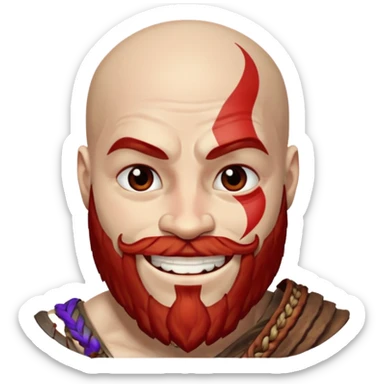 kratos smıle sticker