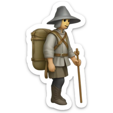 Peregrino camino santiago sticker