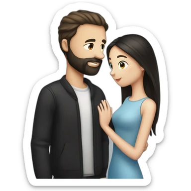 couple-kissing-consisting-a-white-girl-with-dark-long-straight-hair,and-a-white-man-with-black-hair-blue-eyes-and-beard sticker
