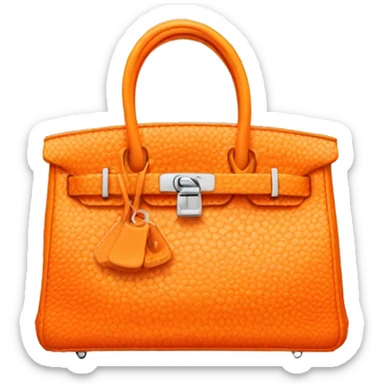 Orange birkin purse sticker