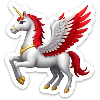 Red pegasus sticker