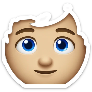 Chico calvo ojos azules sticker