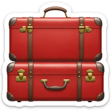 red suitcase sticker