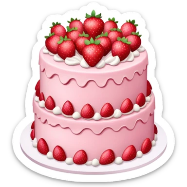2 tier Strawberry Cake sticker