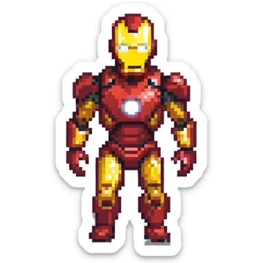 iron man superhero sticker