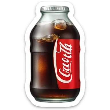Vintage glass Diet coke sticker