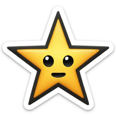 Black star with seven points sticker