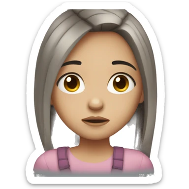 Girl with broken heart but she don’t cry sticker