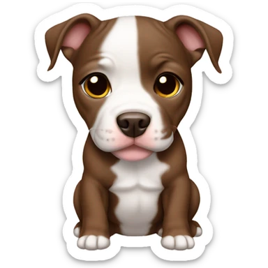 Girl pitbull puppy all brown sticker