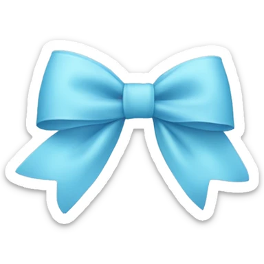 Light blue bow on light blue bow sticker